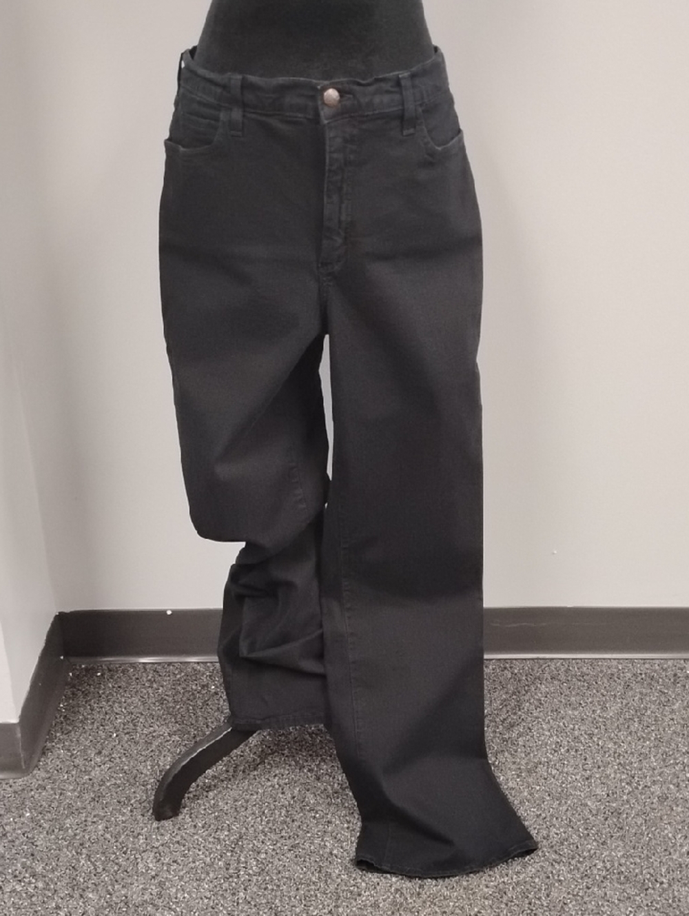 NYDJ Black Tummy Tuck Jeans - Size 12, Wide Leg